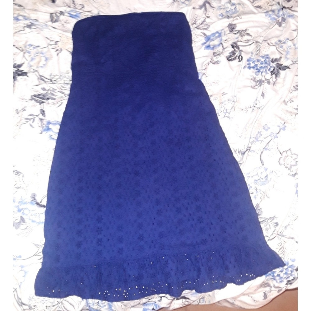 Old navy strapless navy blue knee length dress